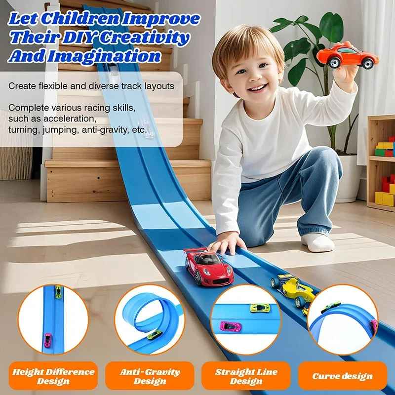 Kletshuts™ FlexibleRacer: Creatieve Bouwbare DIY Flexibele Racebaan Set