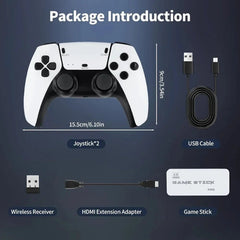 Kletshuts™ MiniConsole: Plug And Play HDMI Dual Controllers Mini Retro Gaming Console
