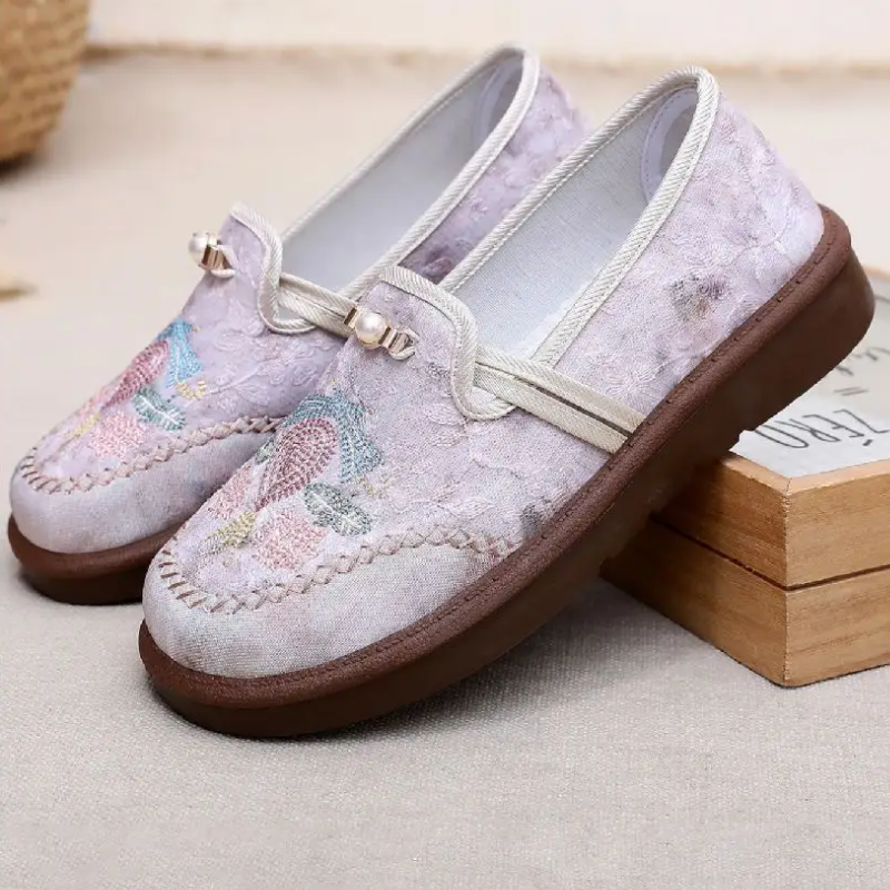 Happy™ EmbroideredLoafers: Comfortabele Elegante Geborduurde Patroon Loafers