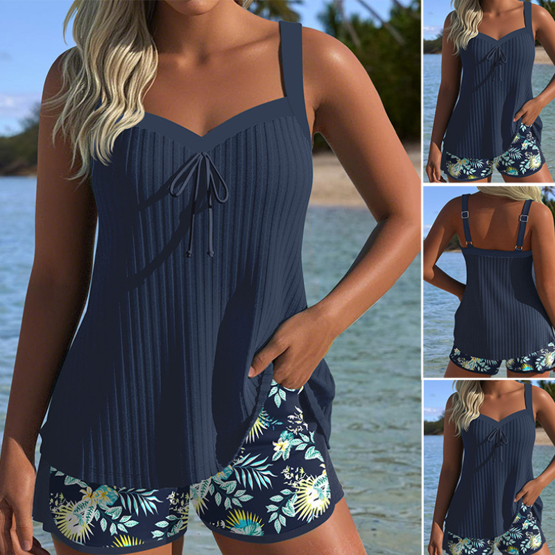 Icone™ SummerTankini: Moderne Comfortabele Tweedelige Zomer Tankini Zwemset