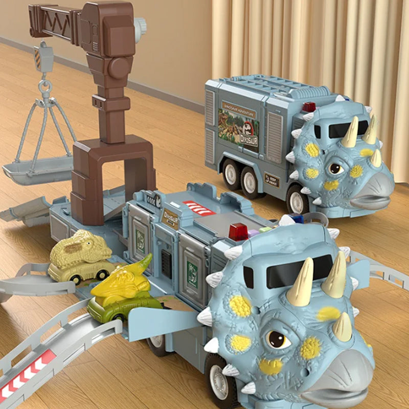 Kletshuts™ DinoTruck: Dinosaurus Vrachtwagen Speelgoed Set Met Verlichting En Muziek