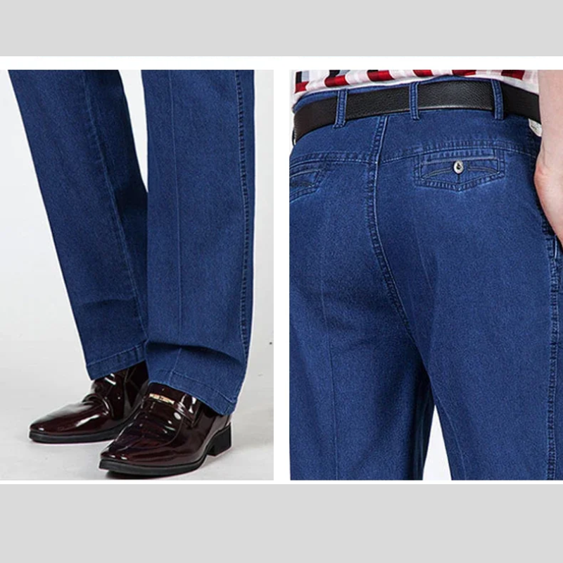 Icone™ RetroJeans: Heren Hoge Taille Toevallig Retro Jeans