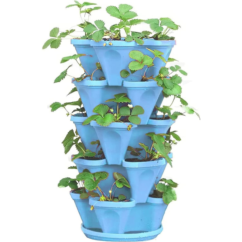 FlowerPots: Multi-Laags Stapelbare Toren Bloempotten