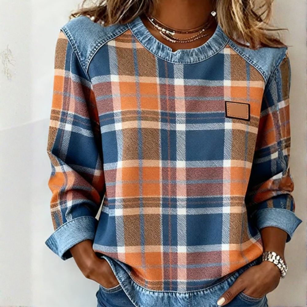 Icone™ PlaidBlouse: Tijdloos Stijlvolle Toevallig Vintage Plaid Bloes
