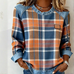 Icone™ PlaidBlouse: Tijdloos Stijlvolle Toevallig Vintage Plaid Bloes