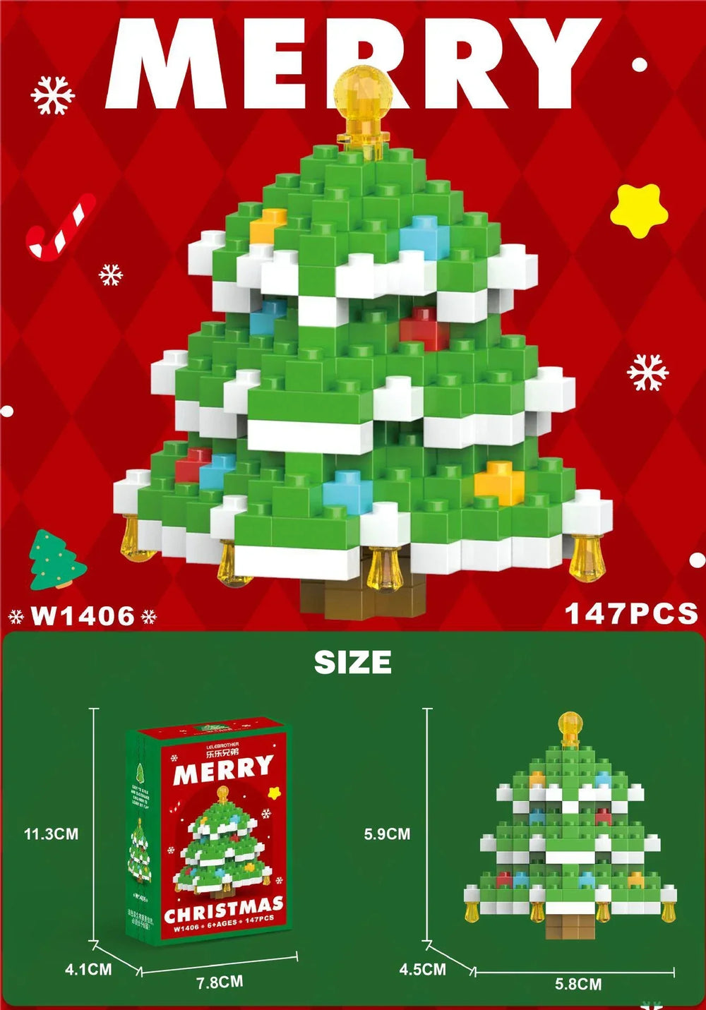 Kletshuts™ HolidayBlocks 1+1 GRATIS: Kinderen Creatievelingen Micro Bouwen Blokken Kerst Vakantie Editie