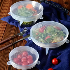 Globetrek° FoodCovers 1+1 GRATIS: Milieuvriendelijke Herbruikbare Stretch Siliconen Voedselcovers