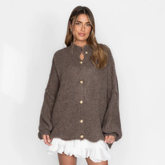 Icone™ CozyCardigan - Gezellige Gebreide Hoge Hals Over-Groot Cardigan