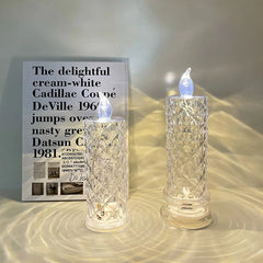 Ledsen™ CrystalCandle 1+1 GRATIS: Elegant Kristal Kaars Geïnspireerd LED Tafel Licht