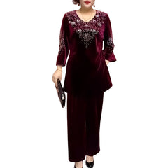 Icone™ SophisticatedSet: Ontspannen Comfortabele Top En Broek Verfijnd Set