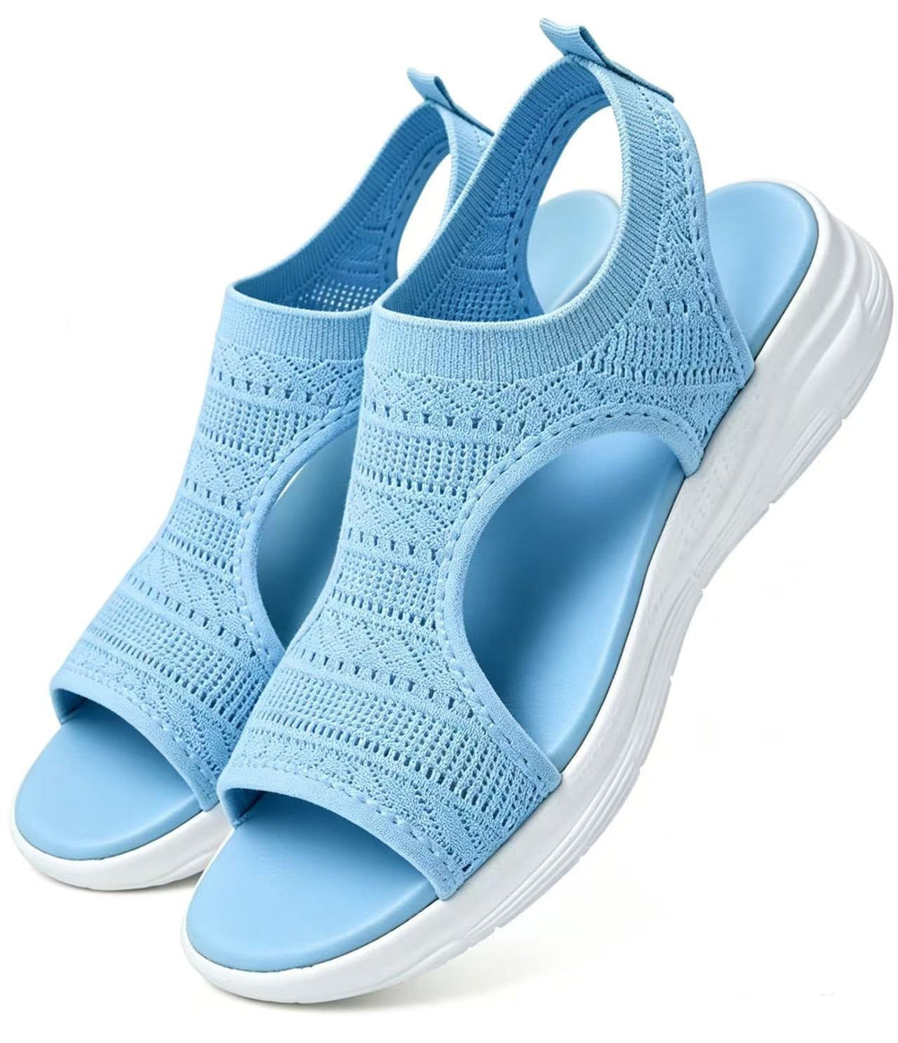 Happy™ FlatSandals: Ademend Open-Tenen Comfortabele Platte Sandalen