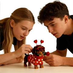 Kletshuts™ DachshundBlocks - Miniatuur DIY Teckel Blokken Gebouw Set
