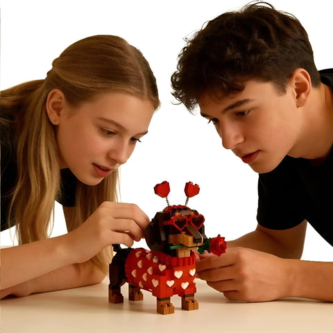 Kletshuts™ DachshundBlocks - Miniatuur DIY Teckel Blokken Gebouw Set