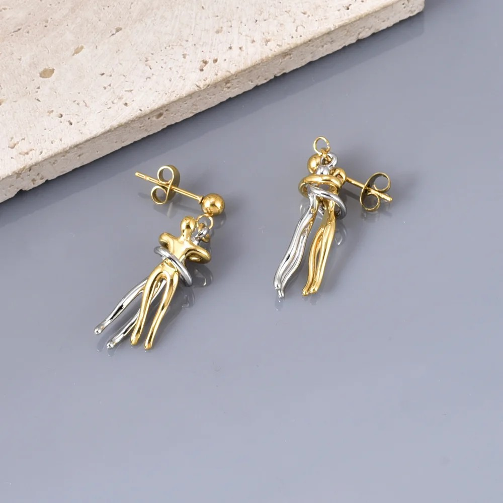 Jewelance™ LoversEarrings 1+1 GRATIS: Elegant Liefdesverwanten Omhelzing Ontwerp Mode Oorbellen