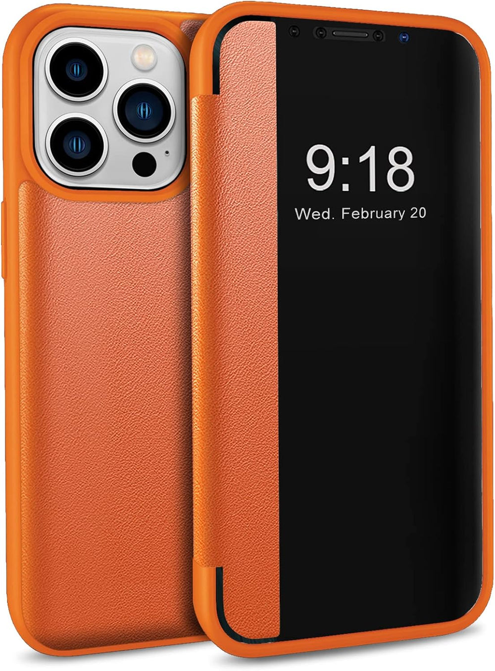 FlipCase 1+1 GRATIS - Slanke Transparante Omslag Zeker Sluiting Omdraaien Geval