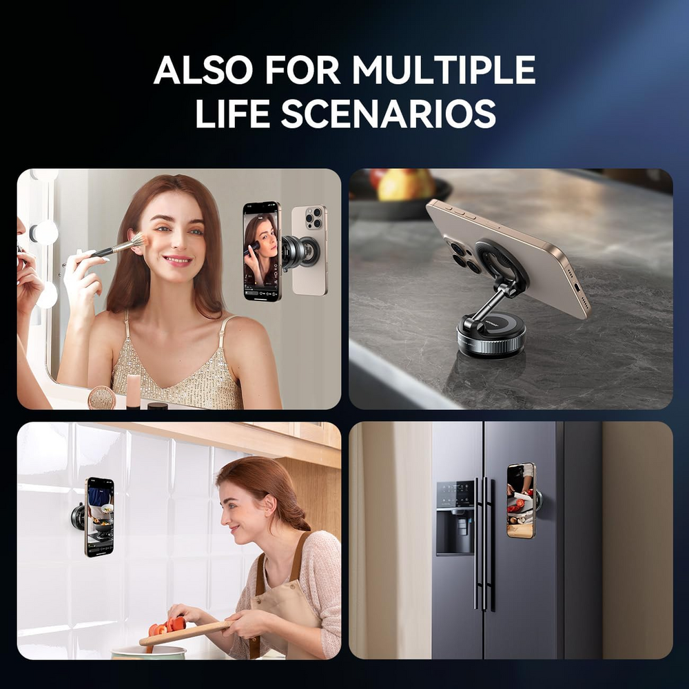 Holder360° MagneticMount 1+1 GRATIS: Draaibare Opvouwbare Verstelbare Universele Telefoon Magnetische Bevestiging