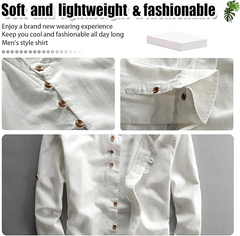 Icone™ CollarlessLongsleeves: Heren Japans Stijl Ademend Kraagloos Lange Mouwen