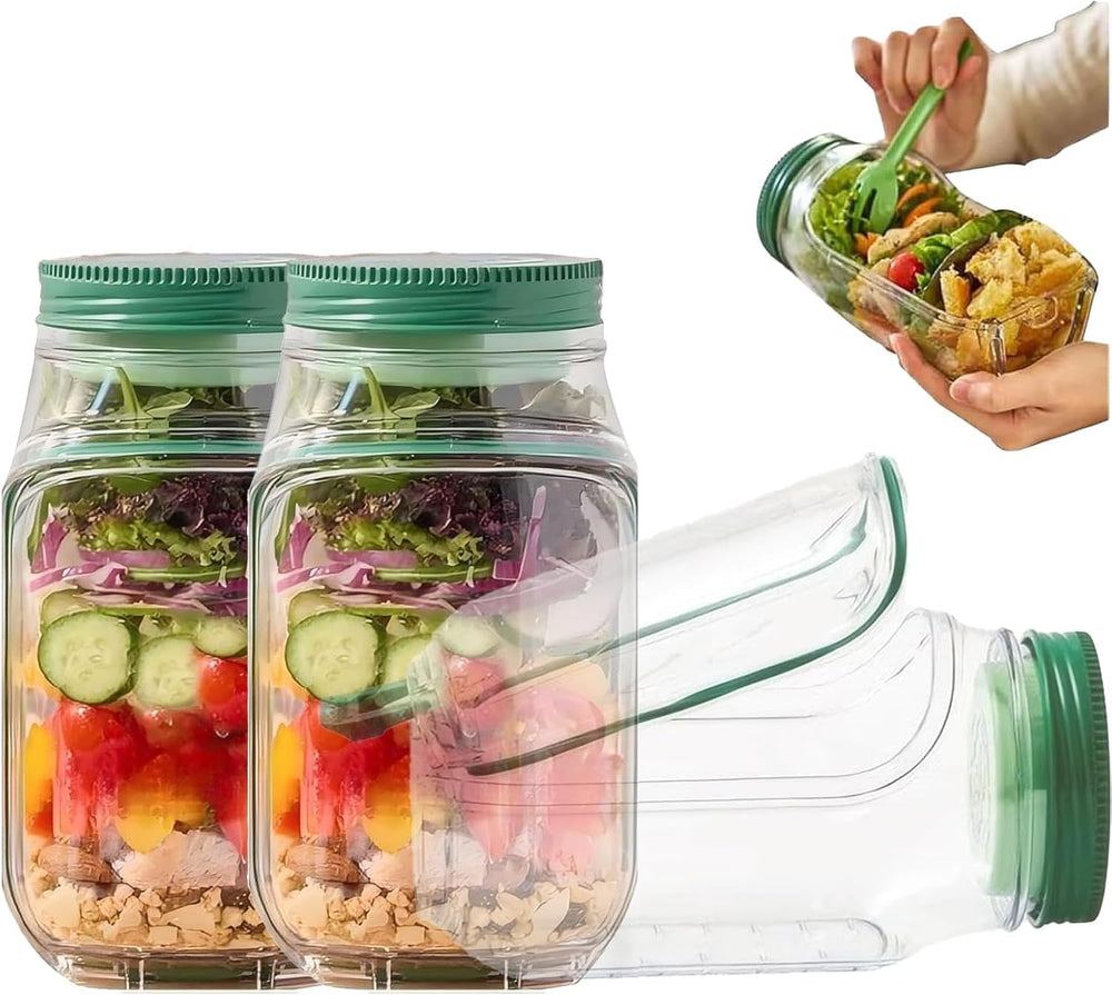 Globetrek° SaladJar 1+1 GRATIS: Handig Onderweg Verse Snack- En Saladepot