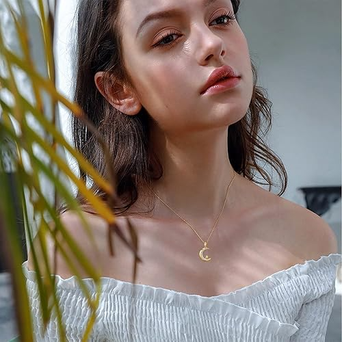 Jewelance™ CrescentNecklace 1+1 GRATIS: Minimalistische Maan Hanger Verstelbare Halve Maan Ketting Sieraden