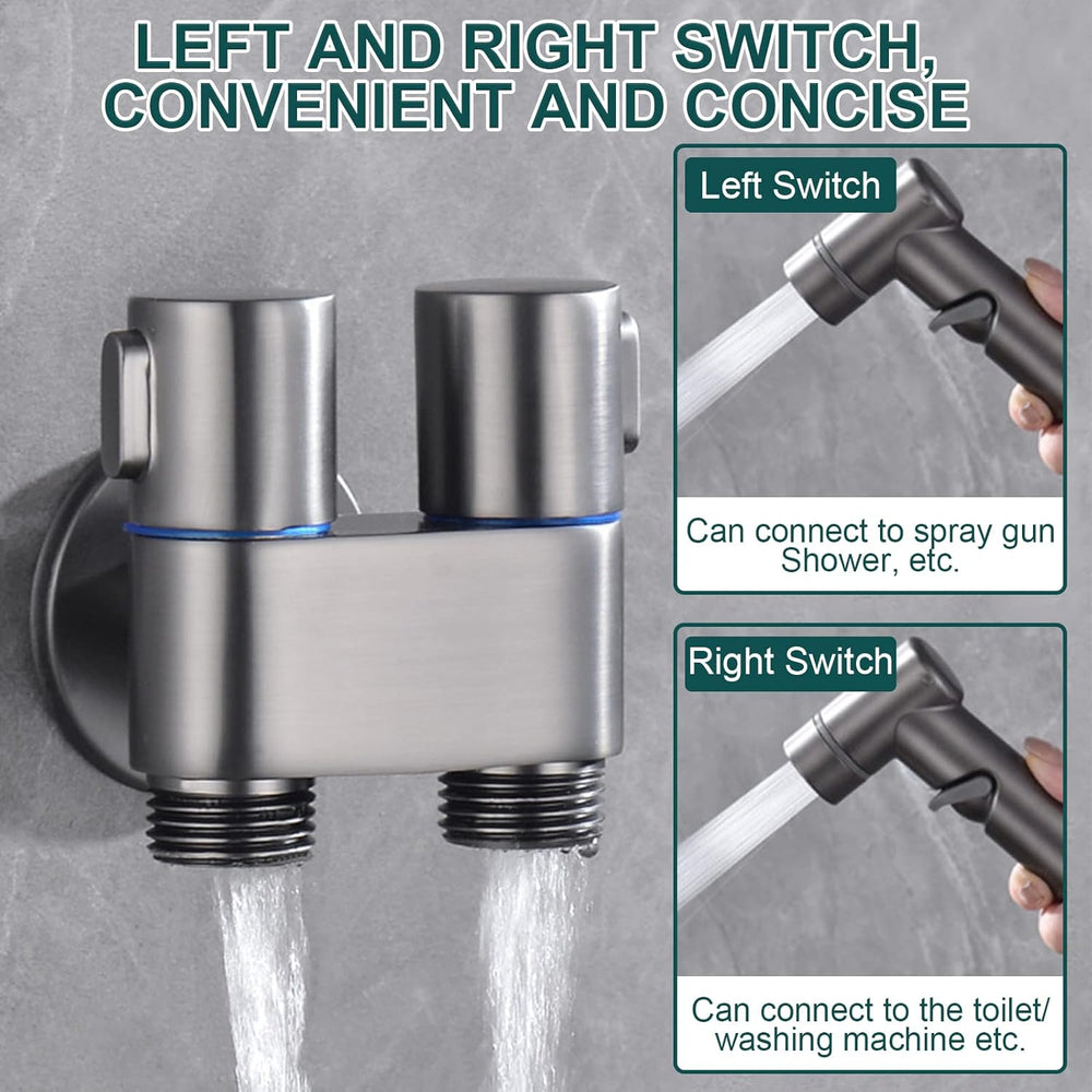 Globetrek° PremiumBidet - Eenvoudige Installatie Dubbele Ventiel Handgehouden Premie Bidet Set