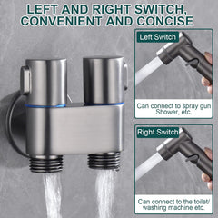 Globetrek° PremiumBidet - Eenvoudige Installatie Dubbele Ventiel Handgehouden Premie Bidet Set