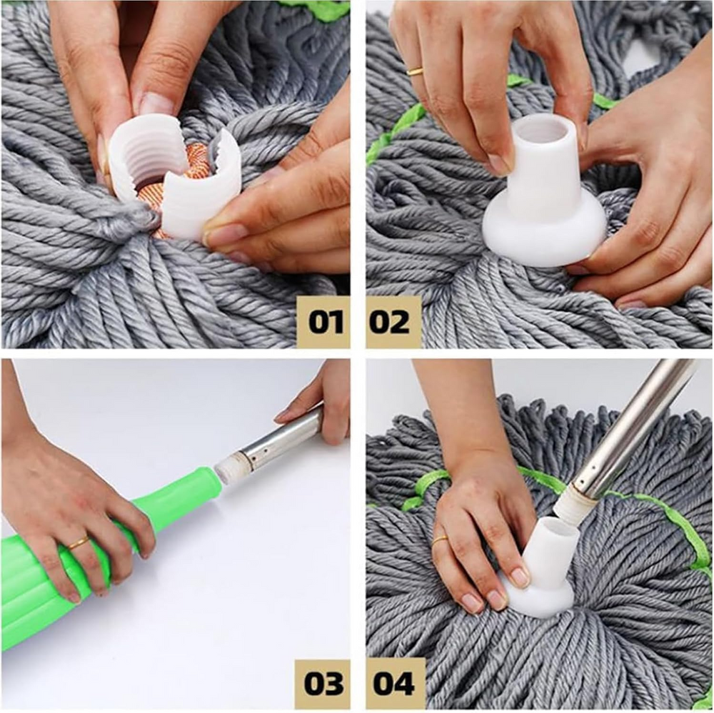 Cleaner Pro° SmartSqueeze 1+1 GRATIS: Handenvrije Zelf-Wringende Slimme Knijp Draai Dweil