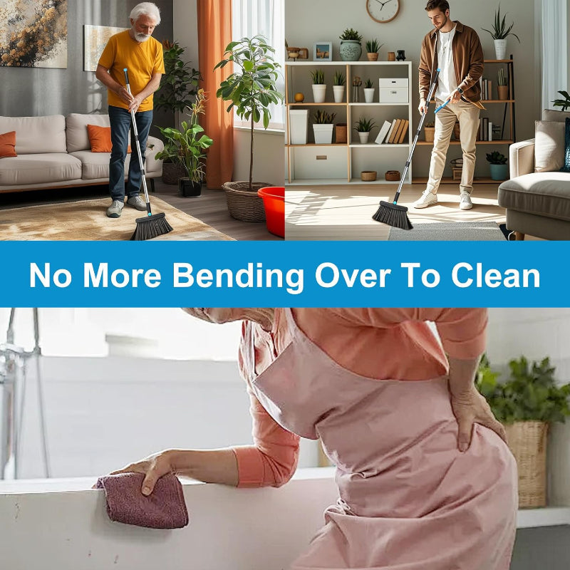 Cleaner Pro° FlexibleBroom: Verstelbare Lange Handgreep Eenvoudige Opslag Flexibele Bezem