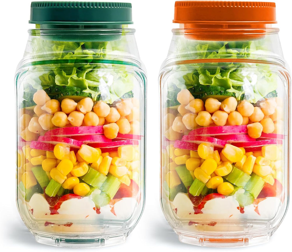 Globetrek° SaladJar 1+1 GRATIS: Handig Onderweg Verse Snack- En Saladepot