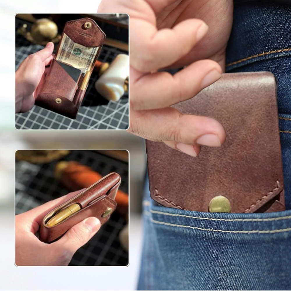 Icone™ CompactWallet 1+1 GRATIS - Stijlvolle Compacte Portemonnee Met Ingebouwde Pen En Sleuf