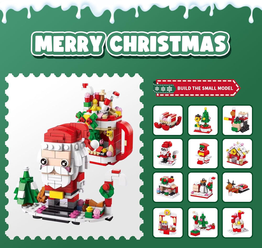 ChristmasBlocks: Kerstmis Advent Kalender Bouwen Blokken Set
