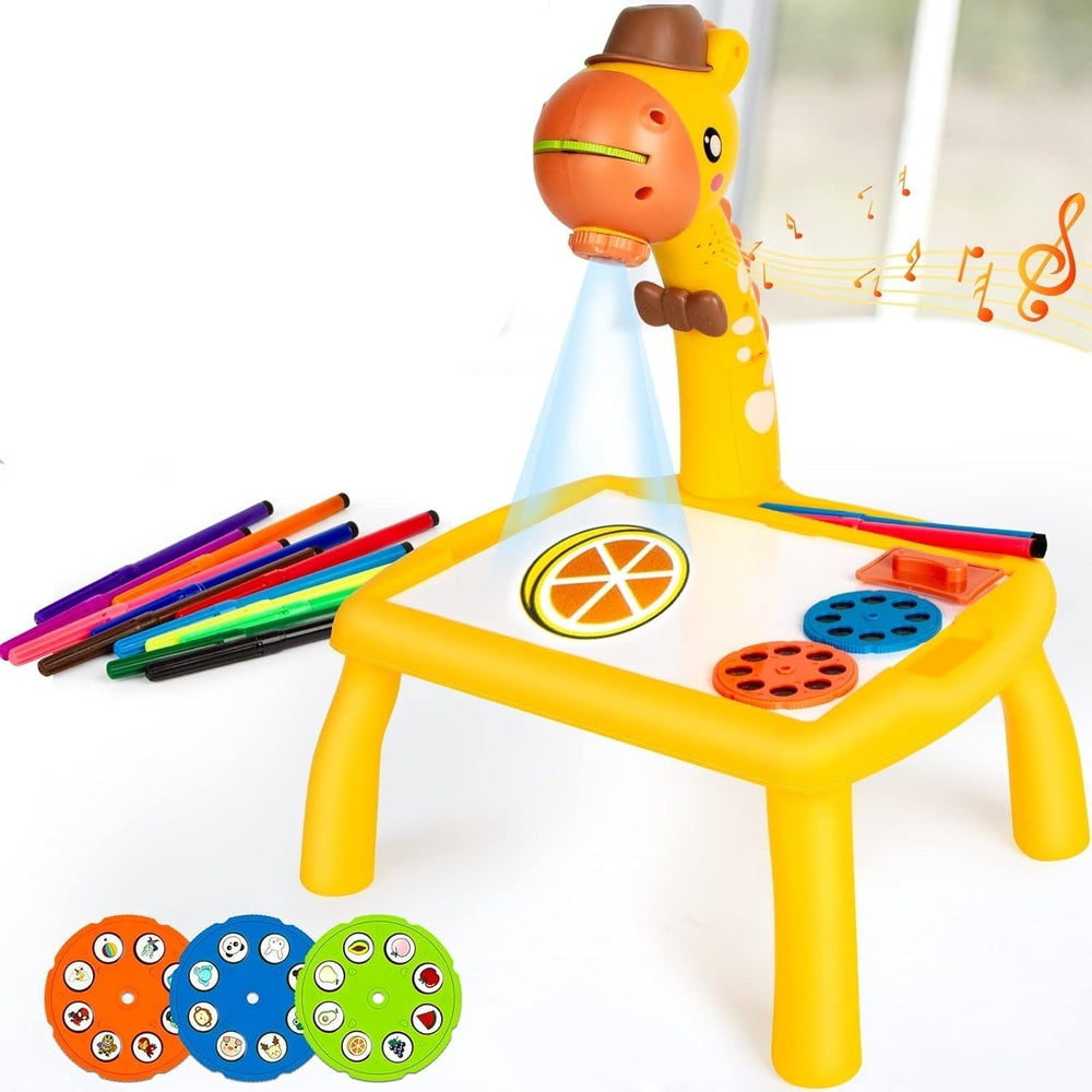 Kletshuts™ DrawingTable: Kids Teken- en Kleurprojector Giraffe Tafel