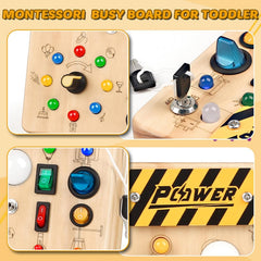 Kletshuts™ SensoryBoard - Montessori Sensorisch Bord Met Lichten En Schakelaars