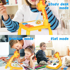 Kletshuts™ DrawingTable: Kids Teken- en Kleurprojector Giraffe Tafel