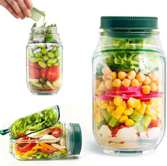 Globetrek° SaladJar 1+1 GRATIS: Handig Onderweg Verse Snack- En Saladepot