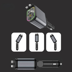AutoCharge™ 120W | 4-in-1 Oplader, Super-Snel, RGB Sterrenhemel!