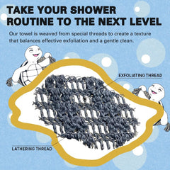 ScrubTowel 1+1 GRATIS - Exfoliërend Douches Schrobben Handdoek