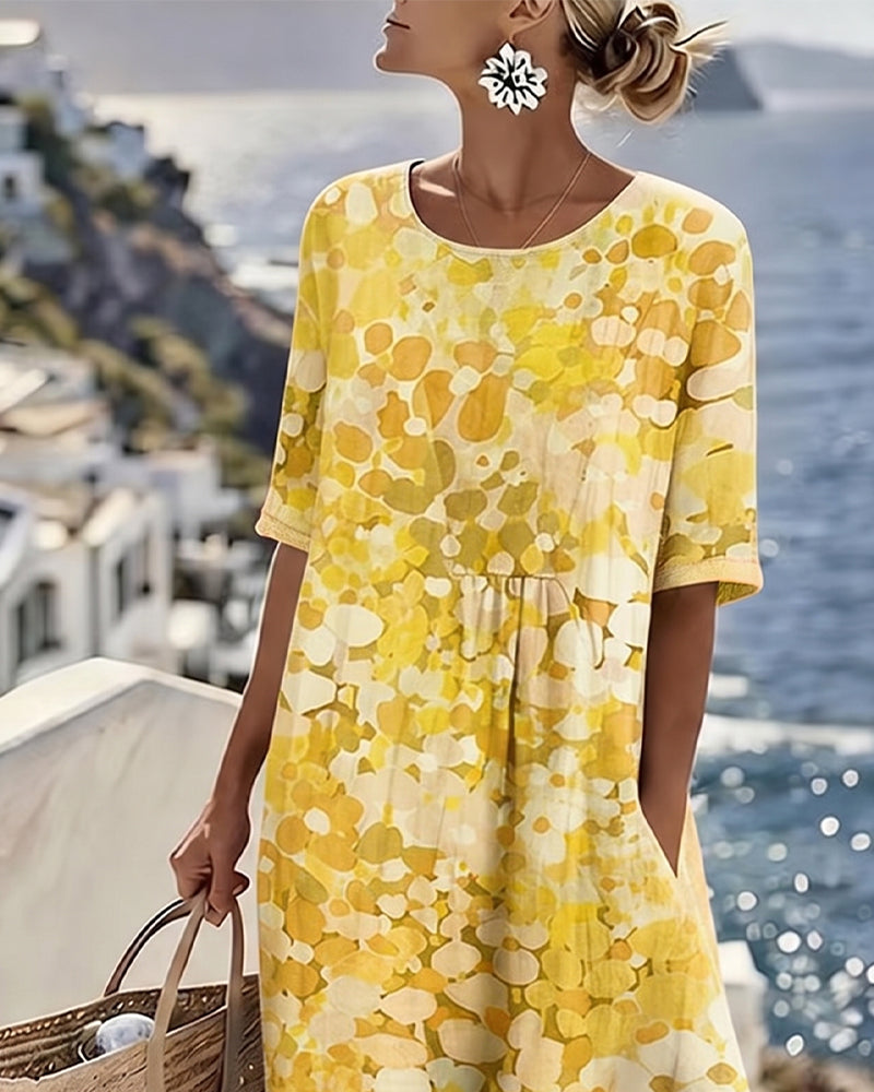 Icone™ PocketDress: Casual Vloeiende Losse Gedrukte Pocket Dress