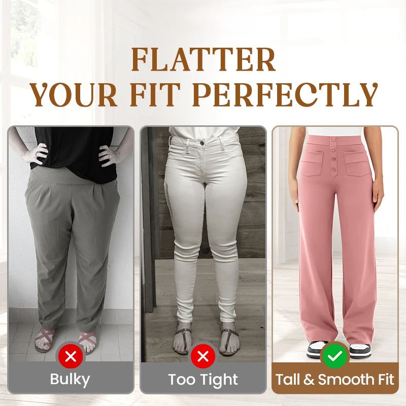 Icone™ FlexTrousers: Hoge Taille Hele Dag Comfort Flexibele Broek