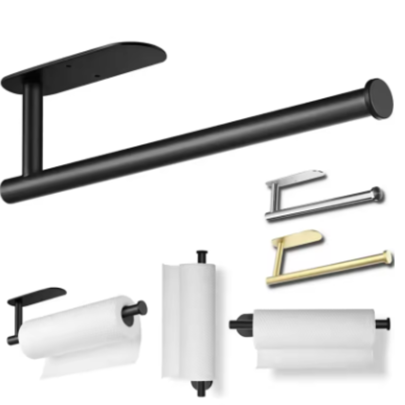 GlideHold® TowelHolder: Geen Boor Wandmontage Roestvrij Staal Rollen Handdoekhouder
