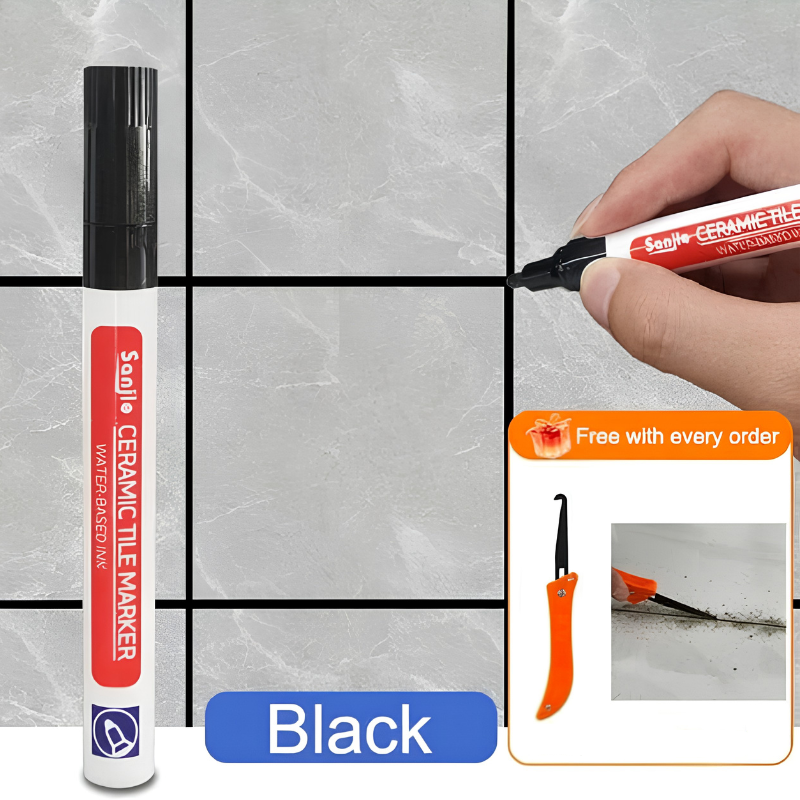 TileMarker 1+1 GRATIS - Anti-Schimmel Keramische Tegelvoeg Marker Met Voegen Haakmes