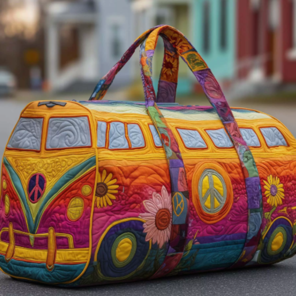 Icone™ DuffleBag: Levendige Hippie Stijl Multifunctionele Reis Duffel Tas