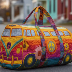Icone™ DuffleBag: Levendige Hippie Stijl Multifunctionele Reis Duffel Tas