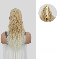 Rose® HairExtension: Klem-Op Lang Krullend Volumineus Haar Extension Paardenstaart