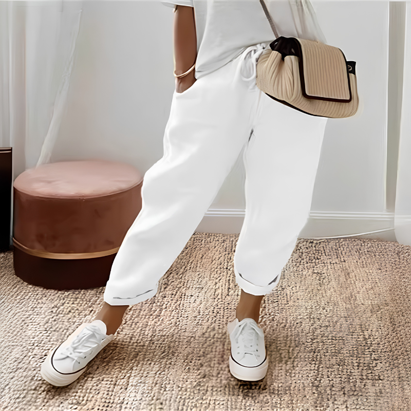 Icone™ DrawstringPants: Dames Elegante Zomer Toevallig Trekkoordbroek