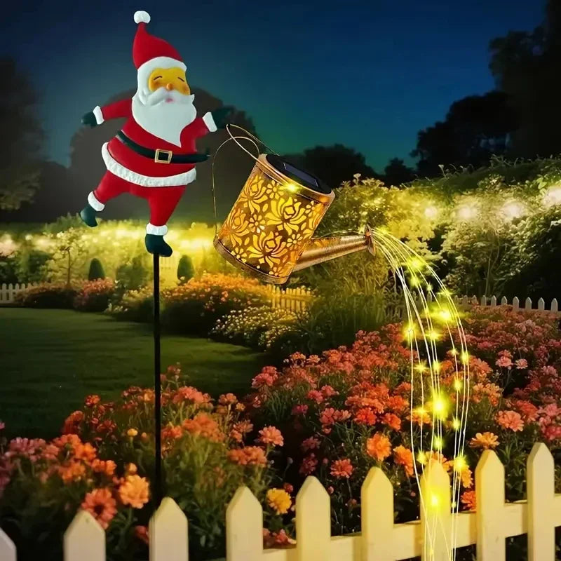 Ledsen™ SantaKettle: Zonne-Energie Gloeiend Buiten Kerstman Waterkoker Decoratie