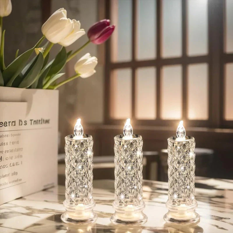 Ledsen™ CrystalCandle 1+1 GRATIS: Elegant Kristal Kaars Geïnspireerd LED Tafel Licht