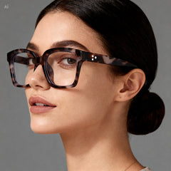SquareEyewear 1+1 GRATIS - Blauw Licht Beschermende Bril Vierkante Frame Oog Slijtage