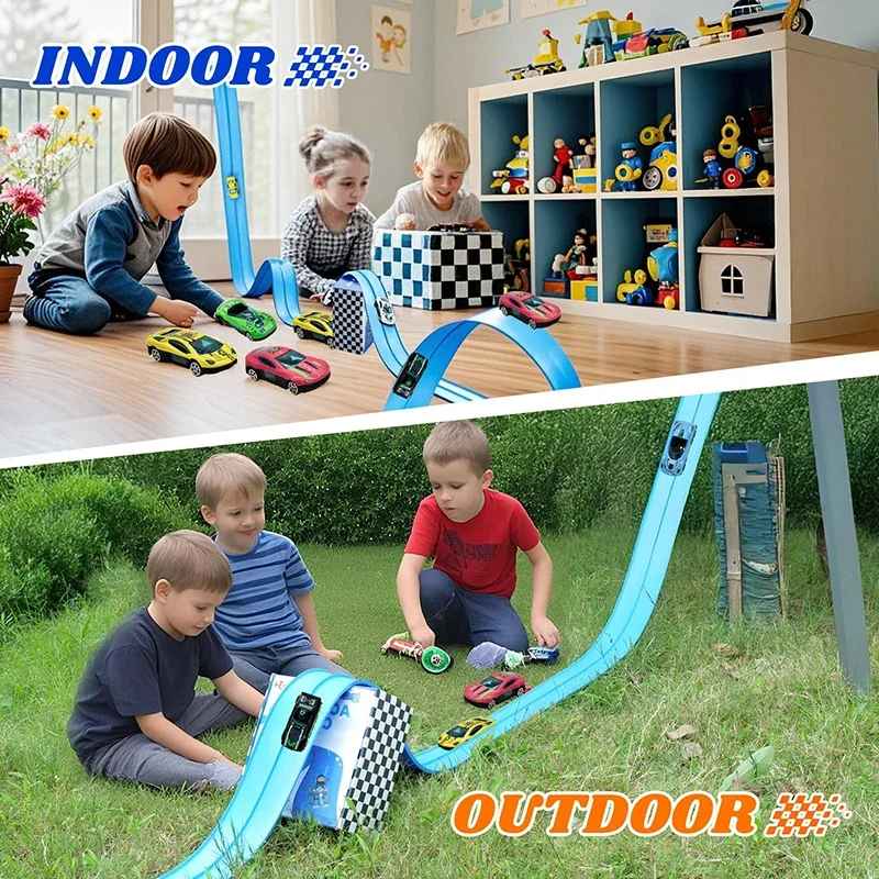 Kletshuts™ FlexibleRacer: Creatieve Bouwbare DIY Flexibele Racebaan Set