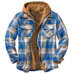 Icone™ CheckeredJacket: Winter Capuchon Toevallig Geruite Jasje