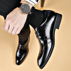 Happy™ ClassyShoes: Luxe Heren Leer Formeel Puntig Stijlvol Schoenen
